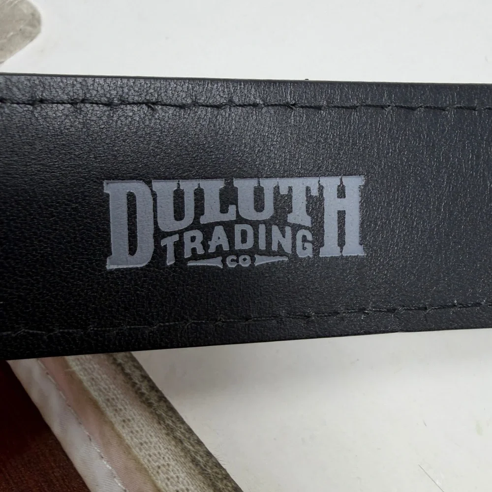 Duluth Trading Co Belt Mens 44 Lifetime Durability Black Leather 20345 EUC
